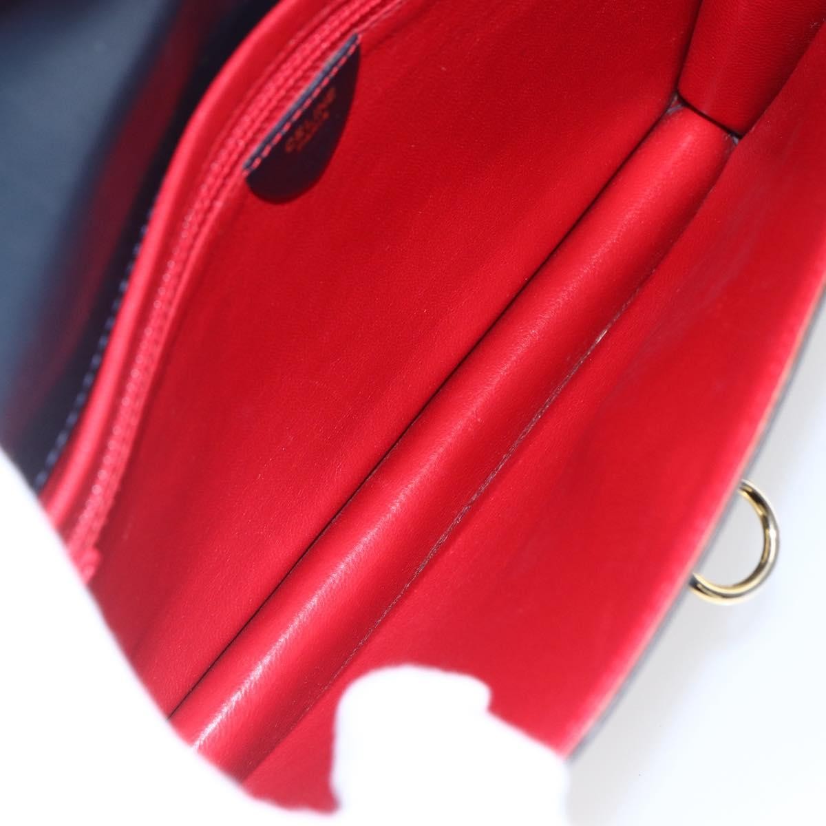 Celine Clutch Bag Leather Navy Leather Clutche & Pouche Bag (Pre-Owned)