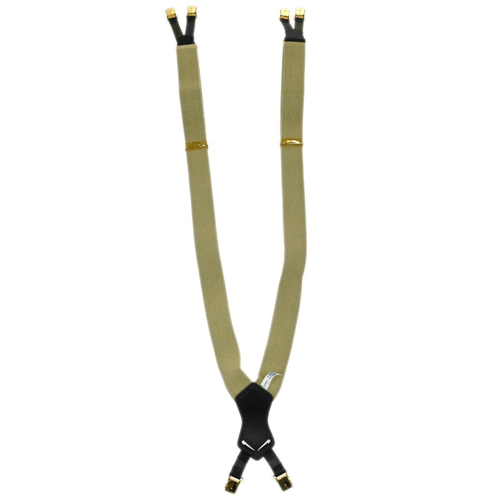 Chanel Logo Suspenders Canvas Beige Canvas Belts Accessory (Pre-Owned)
