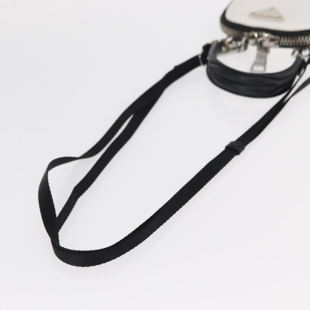 Prada Cargo Phone Holder Crossbody Bag Tessuto White Nylon Shoulder Bag Bag (Pre-Owned)