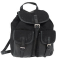 Prada Vela Double Front Pocket Backpack Tessuto With Saffiano Leather Black Nylon Backpack Bag (Pre-Owned)
