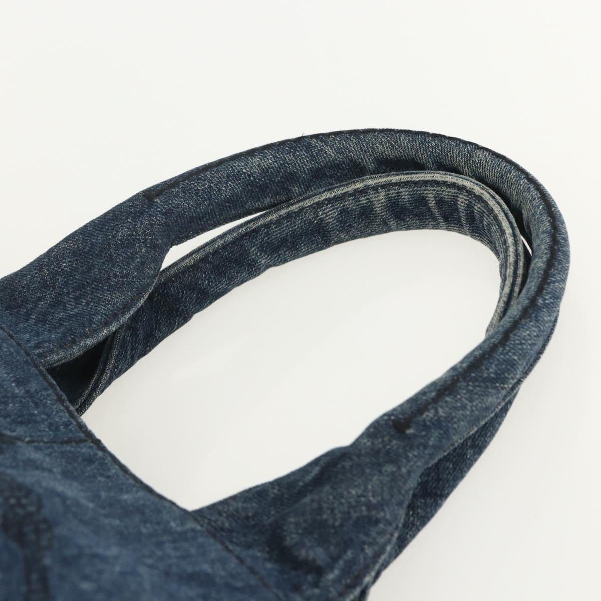 Prada Canapa Tote Denim Blue Canvas Tote Bag Bag (Pre-Owned)