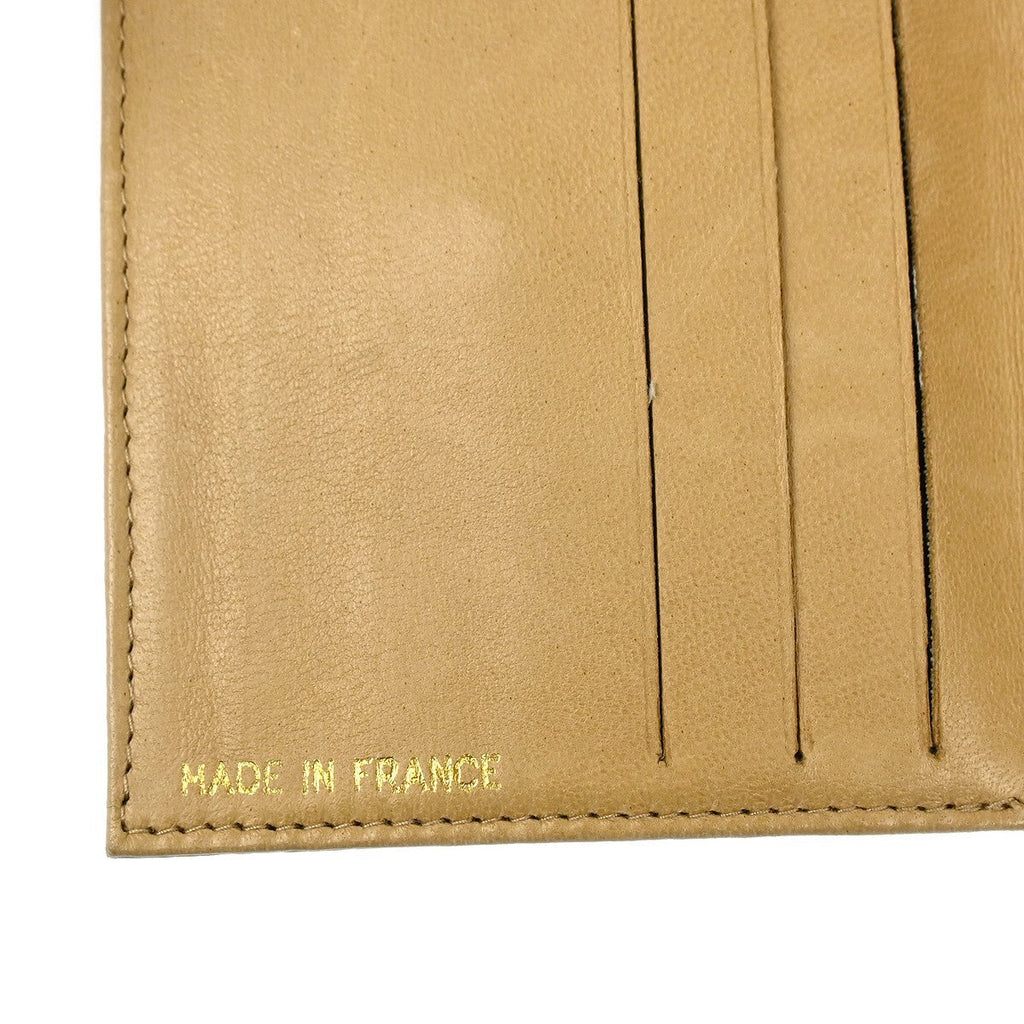 Chanel Vintage Timeless Cc Bifold Wallet Caviar Beige Leather Wallets Accessory (Pre-Owned)