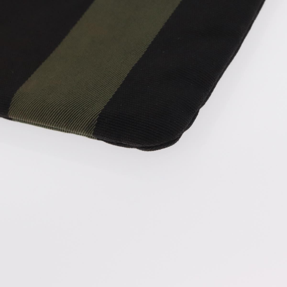 Saint Laurent Beach Zip Pouch Canvas Khaki Canvas Clutche & Pouche Bag (Pre-Owned)