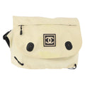 Chanel Sport Line Shoulder Bag Nylon Beige Nylon Shoulder Bag Bag (Pre-Owned)