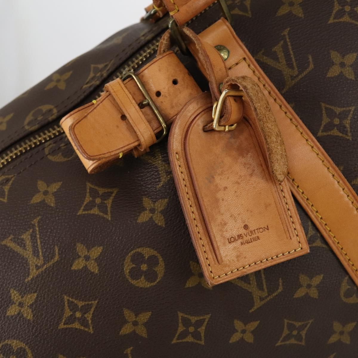 Louis Vuitton Keepall Bag Monogram Canvas Brown Canvas Travel Bag Bag (Pre-Owned)