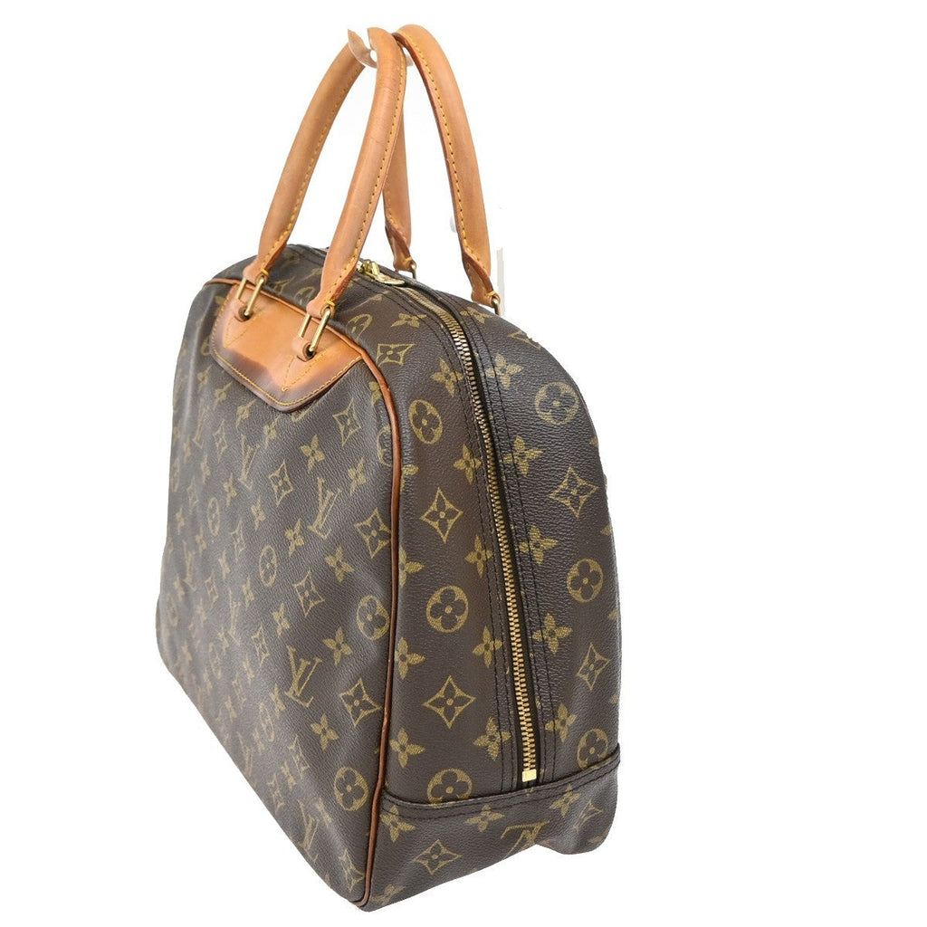 Louis Vuitton Deauville Handbag Monogram Canvas Brown Canvas Handbag (Pre-Owned)