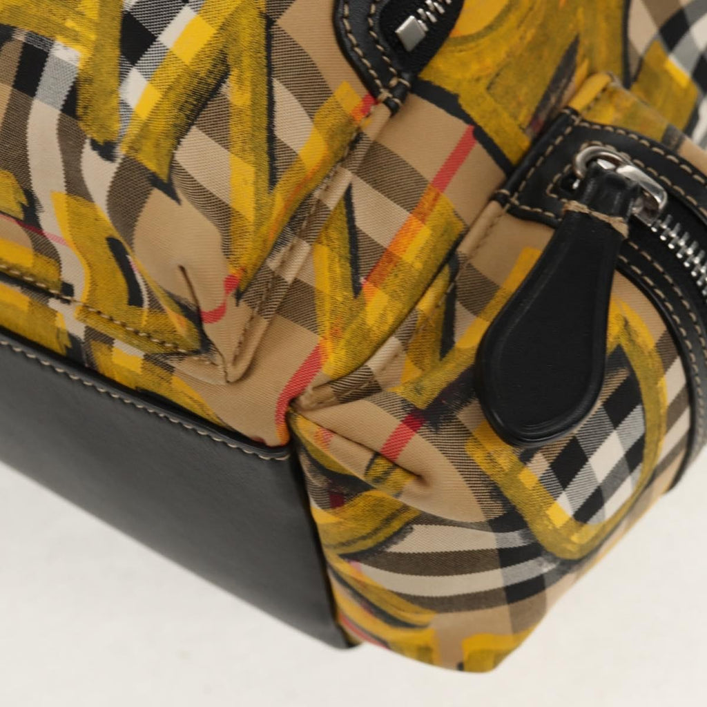 Burberry Graffiti Rucksack Backpack Vintage Check Canvas Beige Canvas Backpack Bag (Pre-Owned)