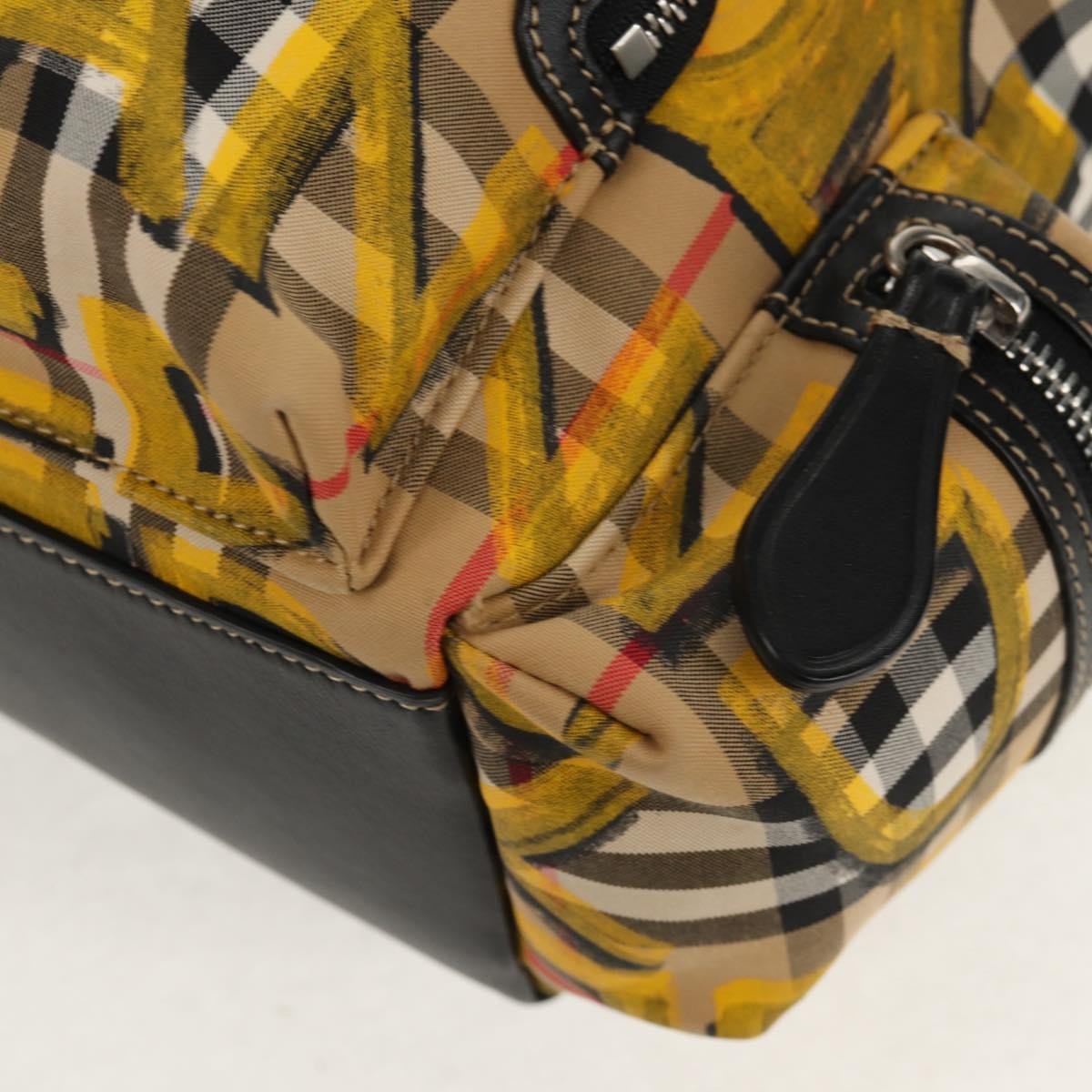 Burberry Graffiti Rucksack Backpack Vintage Check Canvas Beige Canvas Backpack Bag (Pre-Owned)