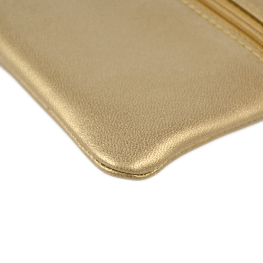 Loewe Anagram Clutch Bag Leather Gold Leather Clutche & Pouche Bag (Pre-Owned)