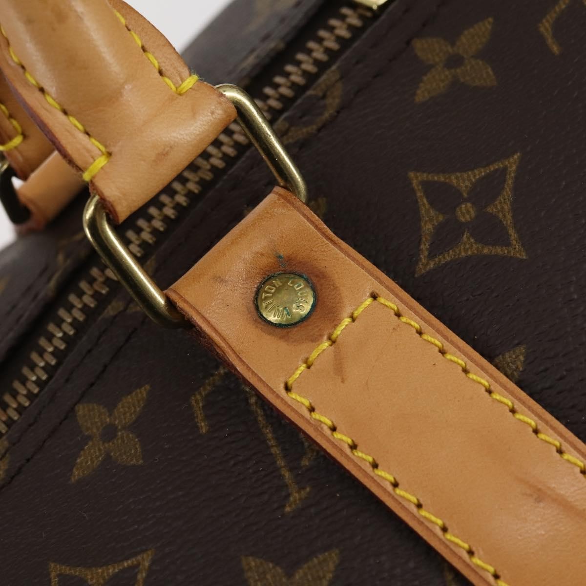 Louis Vuitton Keepall Bag Monogram Canvas Brown Canvas Travel Bag Bag (Pre-Owned)