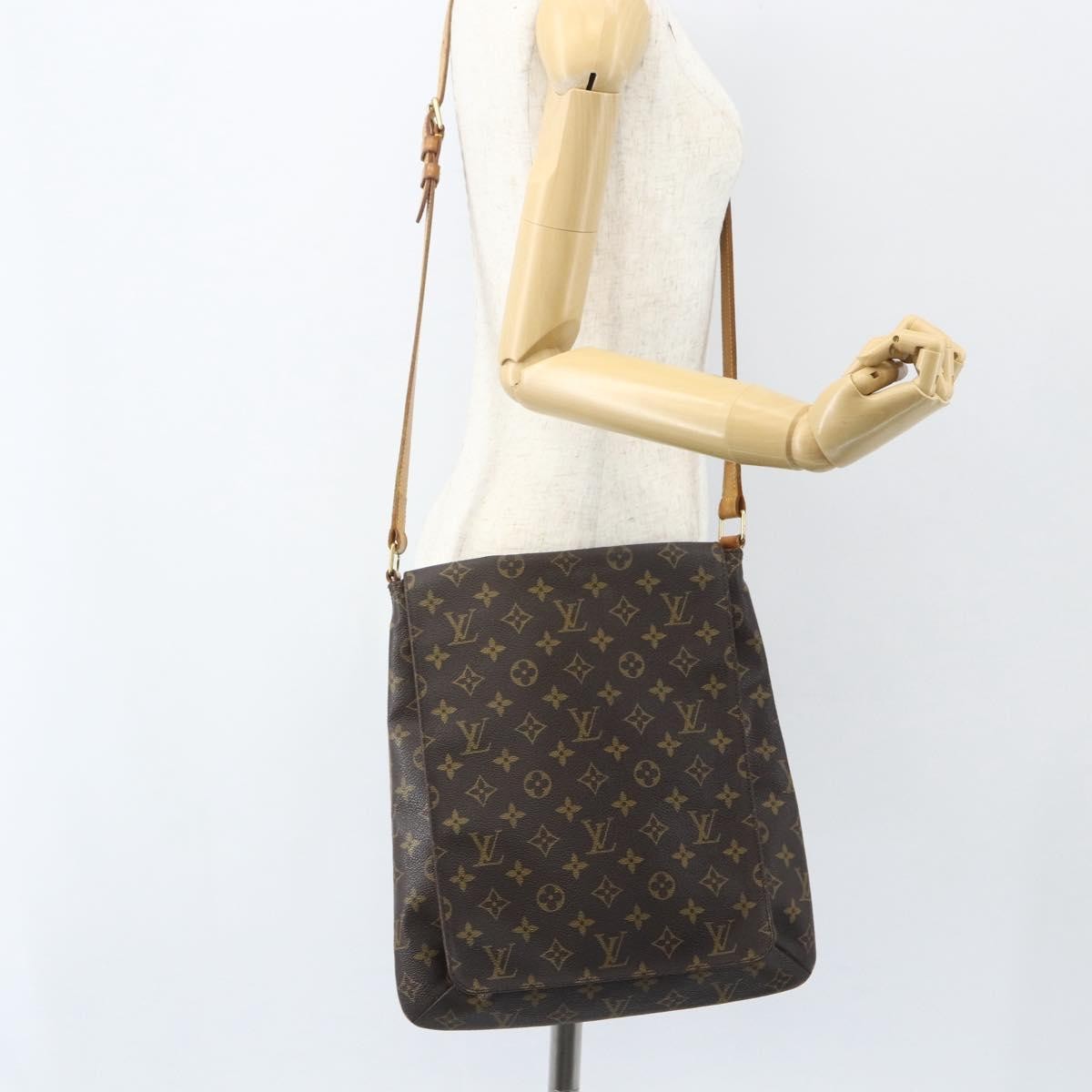 Louis Vuitton Musette Handbag Monogram Canvas Brown Canvas Shoulder Bag Bag (Pre-Owned)