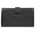 Chanel Timeless Cc French Wallet Caviar Black Leather Wallets Accessory (Pre-Owned)