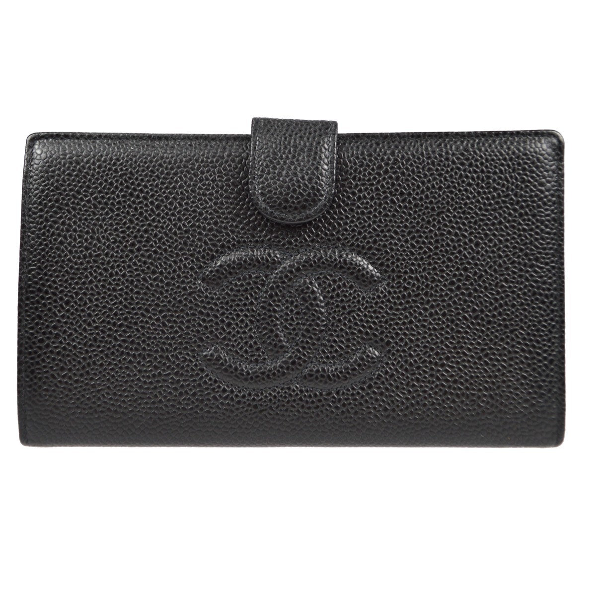 Chanel Timeless Cc French Wallet Caviar Black Leather Wallets Accessory (Pre-Owned)