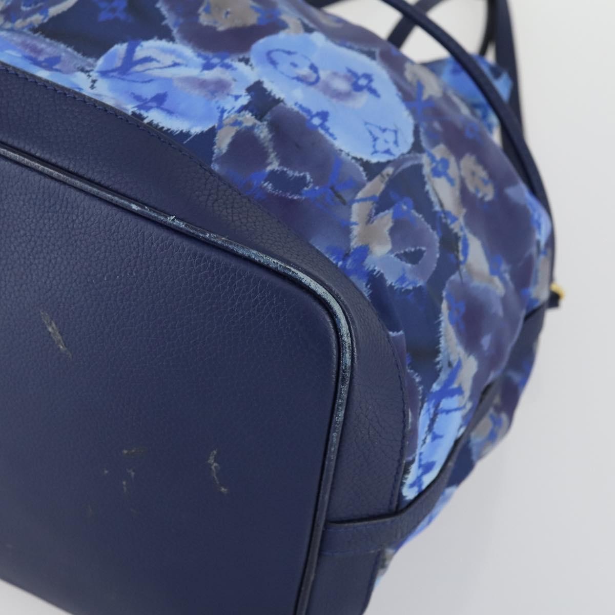 Louis Vuitton Noefull Handbag Ikat Nylon Blue Nylon Handbag (Pre-Owned)