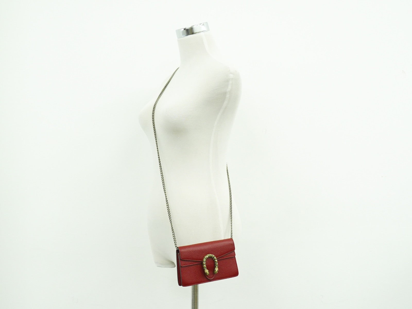 Gucci Dionysus Bag Leather Red Leather Crossbody Bag Bag (Pre-Owned)