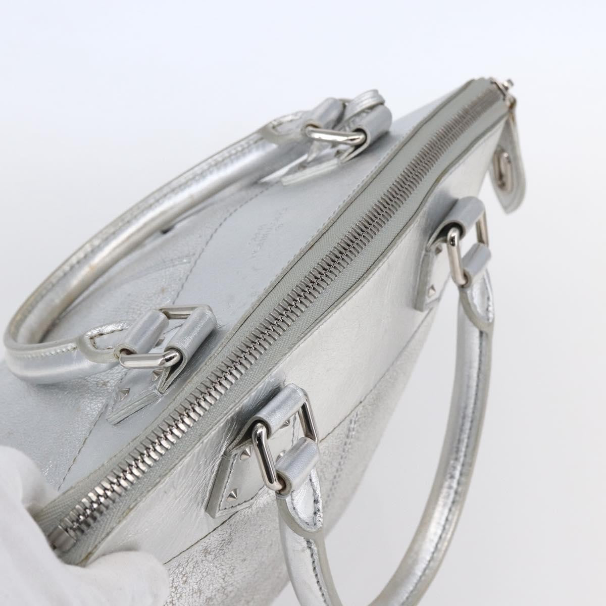 Louis Vuitton Suhali Lockit Handbag Leather Silver Leather Handbag (Pre-Owned)