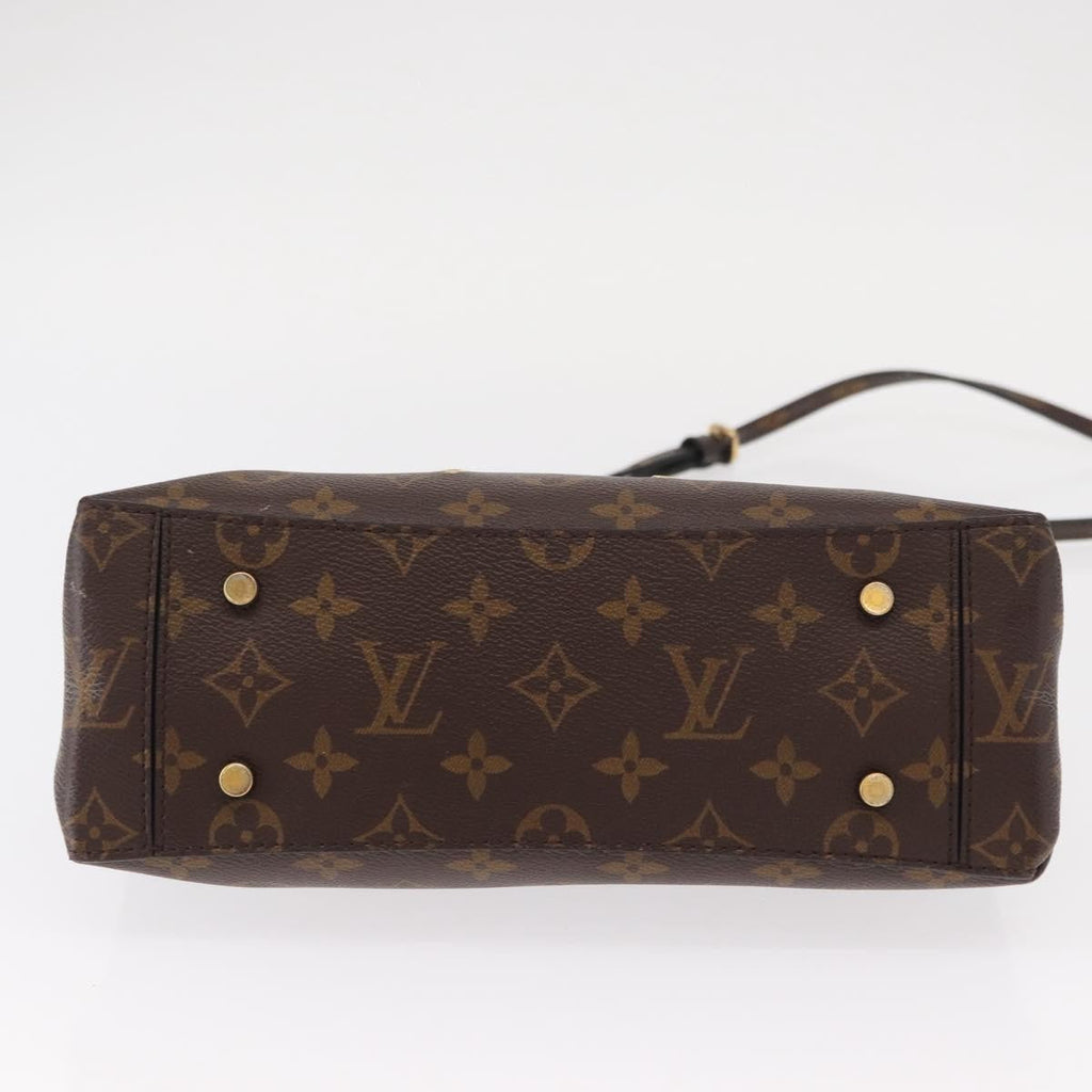 Louis Vuitton One Handle Flap Bag Monogram Canvas And Leather Brown Canvas Handbag (Pre-Owned)