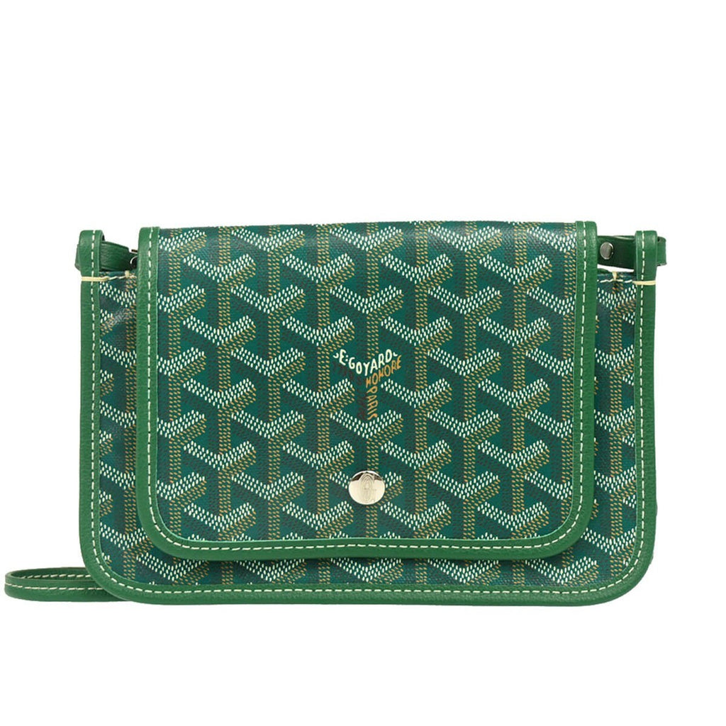 Goyard Plumet Clutch Wallet Coated Canvas Green Canvas Shoulder Bag Bag (Pre-Owned)