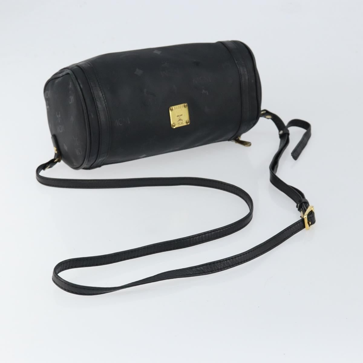 MCM Visetos Shoulder Bag Pvc Black Pvc Bag (Pre-Owned)