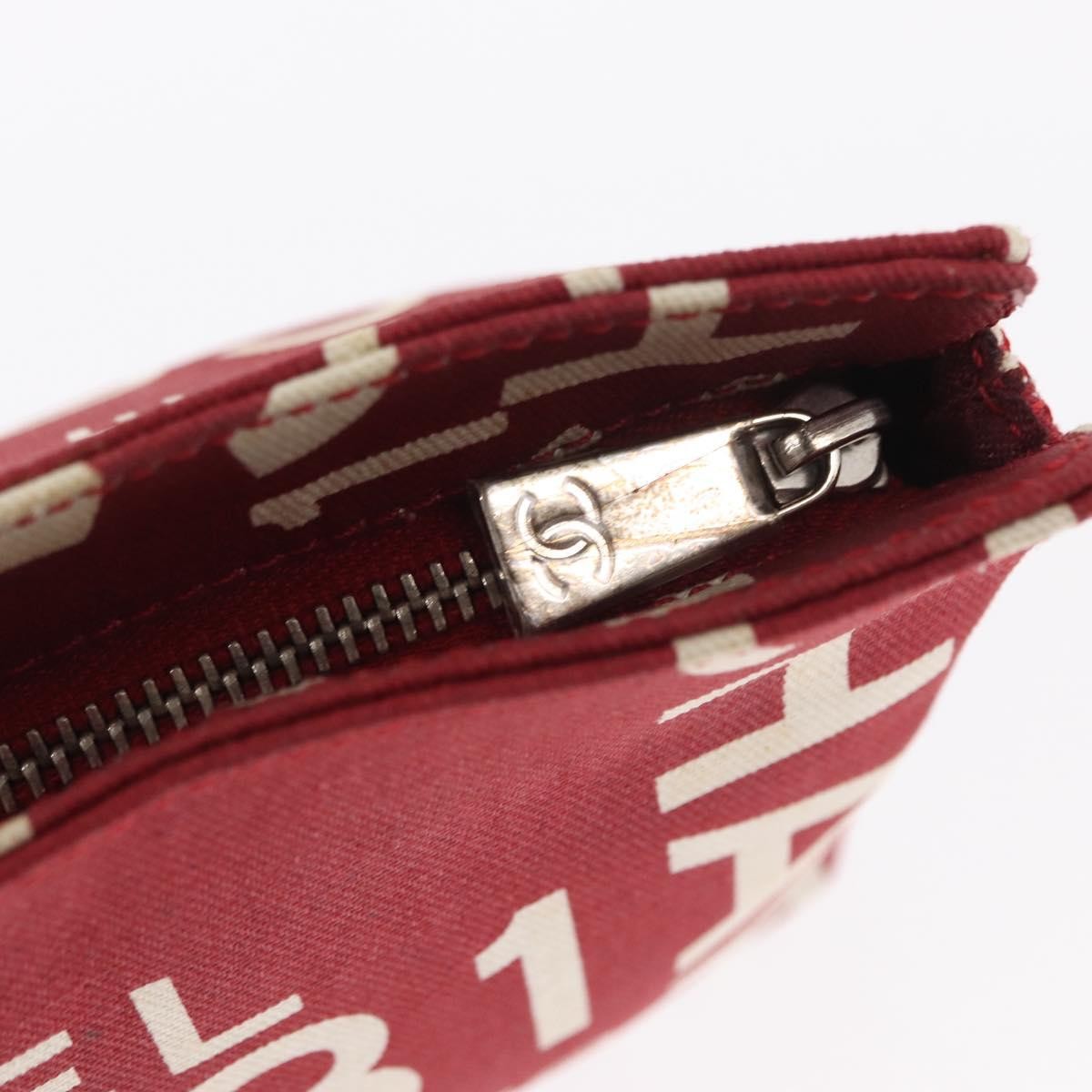 Chanel 31 Rue Cambon Clutch Canvas Red Canvas Clutche & Pouche Bag (Pre-Owned)