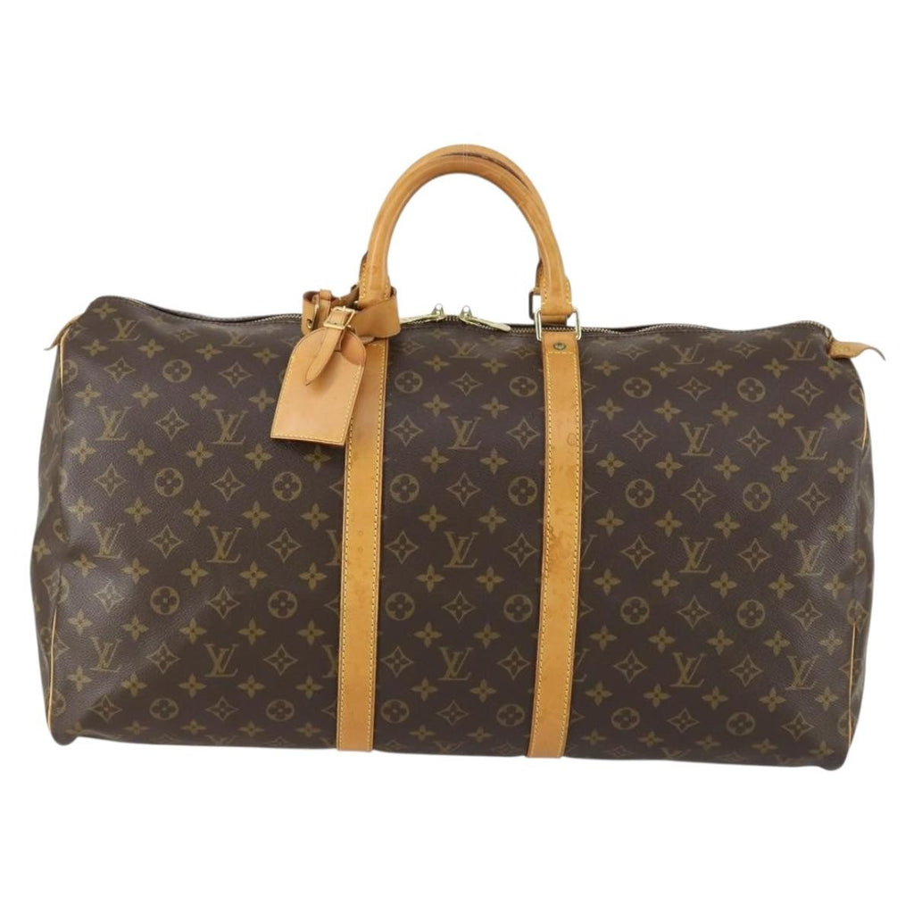 Louis Vuitton Keepall Bag Monogram Canvas Brown Canvas Travel Bag Bag (Pre-Owned)