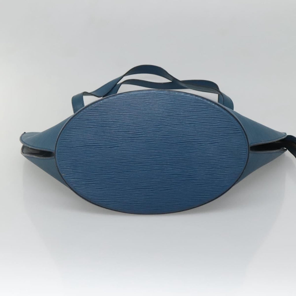 Louis Vuitton Saint Jacques Handbag Epi Leather Blue Leather Handbag (Pre-Owned)