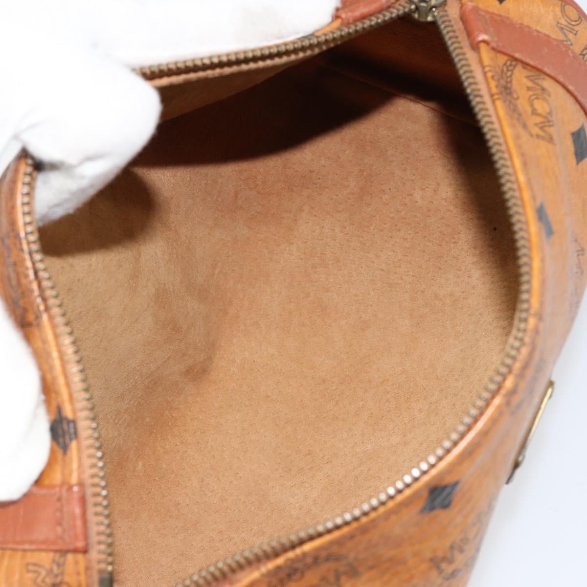MCM Visetos Shoulder Bag Canvas And Leather Brown Canvas Shoulder Bag Bag (Pre-Owned)