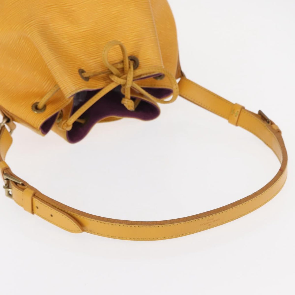 Louis Vuitton Petit Noe Handbag Epi Leather Yellow Leather Shoulder Bag Bag (Pre-Owned)