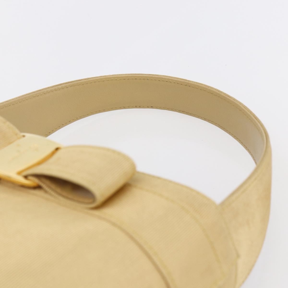Salvatore Ferragamo Vala Handbag Canvas Yellow Canvas Handbag (Pre-Owned)