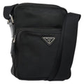 Prada Front Pocket Messenger Bag Tessuto Black Nylon Shoulder Bag Bag (Pre-Owned)