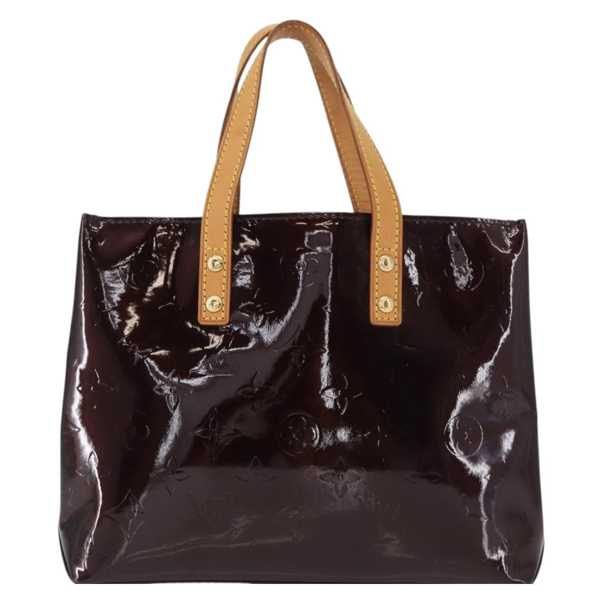 Louis Vuitton Reade Handbag Monogram Vernis Burgundy Patent_Leather Handbag (Pre-Owned)