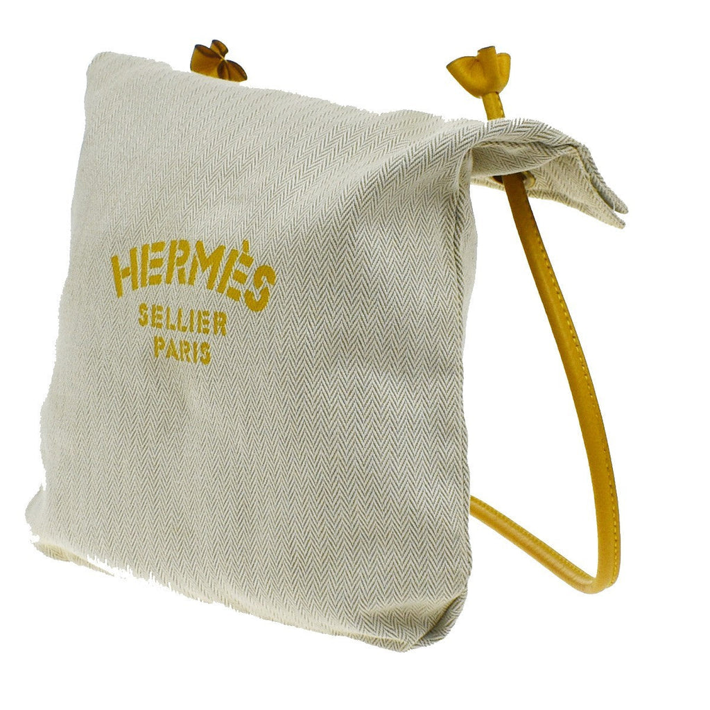Hermes Aline Bag Toile Beige Canvas Shoulder Bag Bag (Pre-Owned)