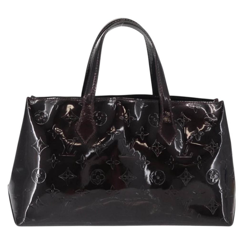 Louis Vuitton Wilshire Handbag Monogram Vernis Burgundy Patent_Leather Handbag (Pre-Owned)