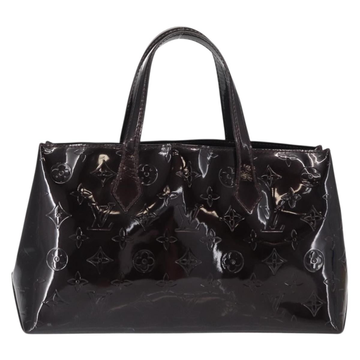 Louis Vuitton Wilshire Handbag Monogram Vernis Burgundy Patent_Leather Handbag (Pre-Owned)