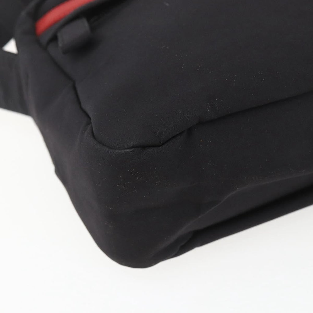 Prada Sport Zip Shoulder Bag Nylon Black Nylon Shoulder Bag Bag (Pre-Owned)