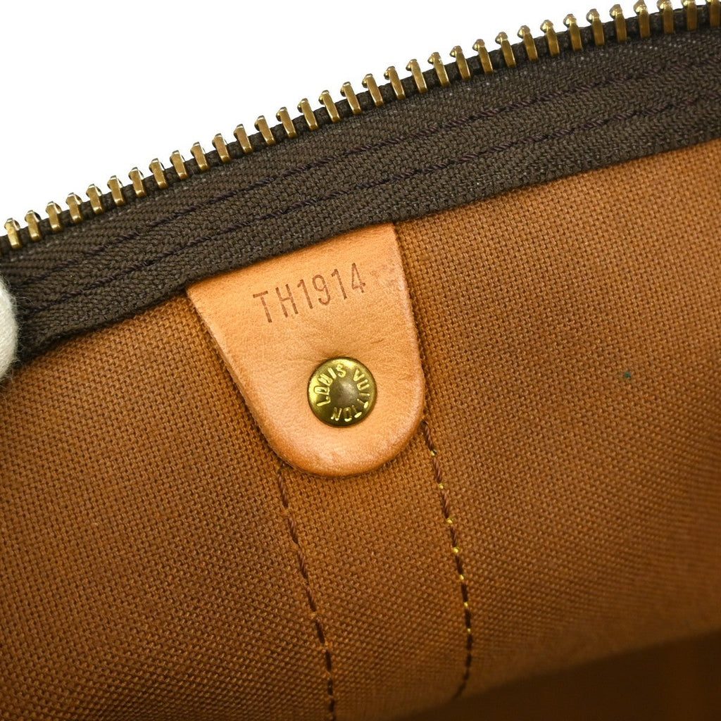 Louis Vuitton Keepall Bandouliere Bag Monogram Canvas Brown Canvas Travel Bag Bag (Pre-Owned)