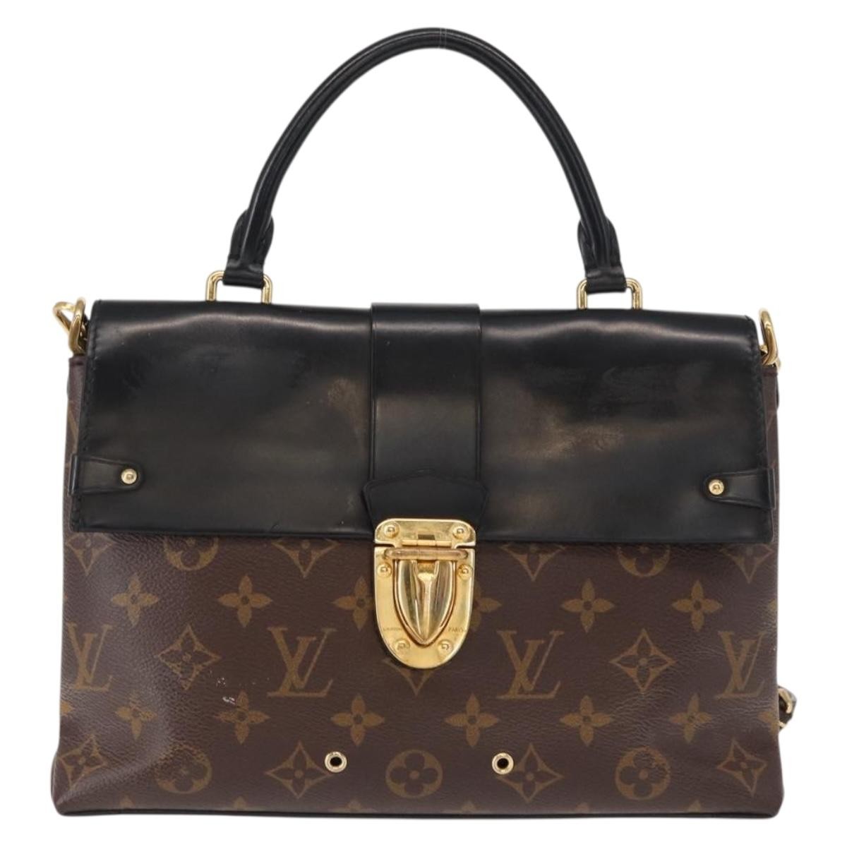 Louis Vuitton One Handle Flap Bag Monogram Canvas And Leather Brown Canvas Handbag (Pre-Owned)