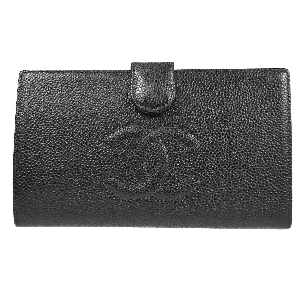 Chanel Timeless Cc French Wallet Caviar Black Leather Wallets Accessory (Pre-Owned)