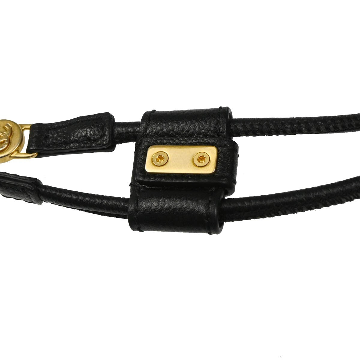 Chanel Deauville Drawstring Bucket Bag Studded Caviar Black Leather Shoulder Bag Bag (Pre-Owned)