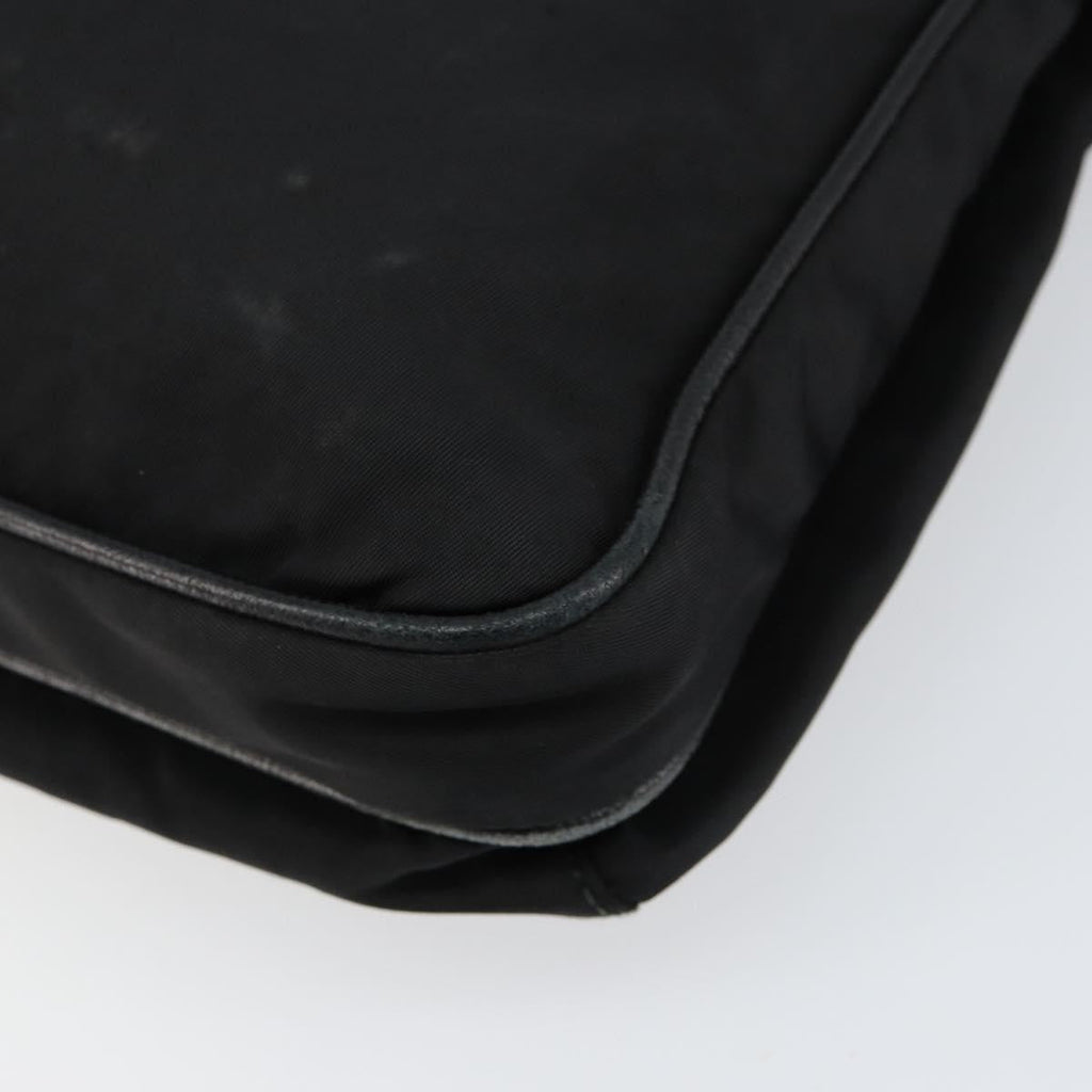 Prada Flat Messenger Bag Tessuto Black Nylon Shoulder Bag Bag (Pre-Owned)