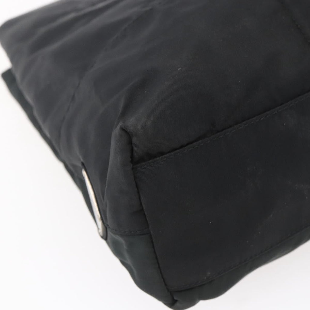 Prada Vintage Tote Tessuto Black Nylon Tote Bag Bag (Pre-Owned)