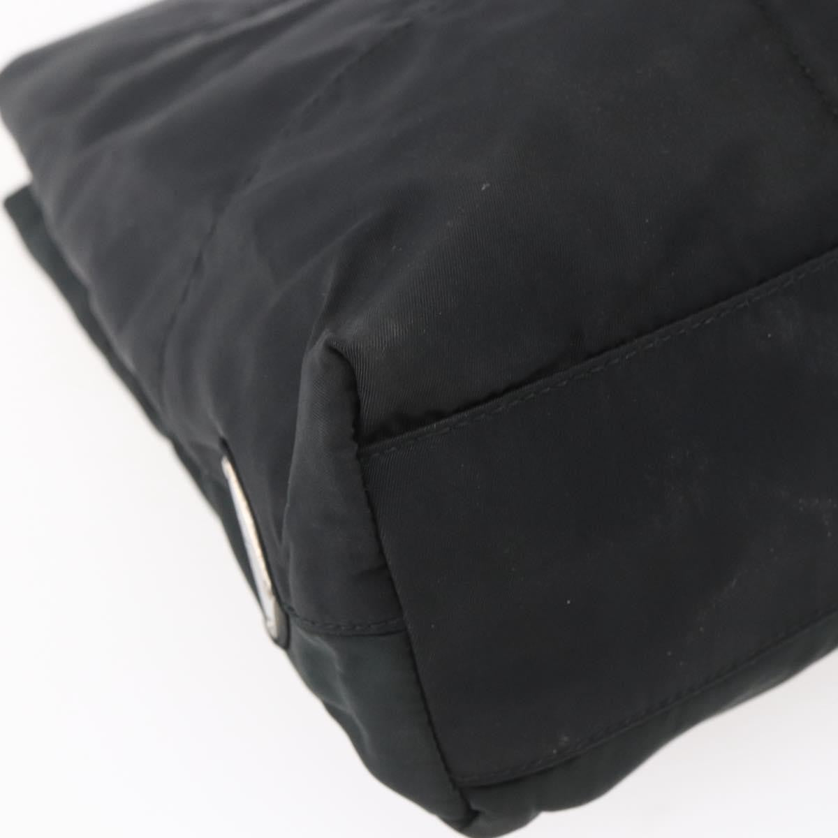 Prada Vintage Tote Tessuto Black Nylon Tote Bag Bag (Pre-Owned)