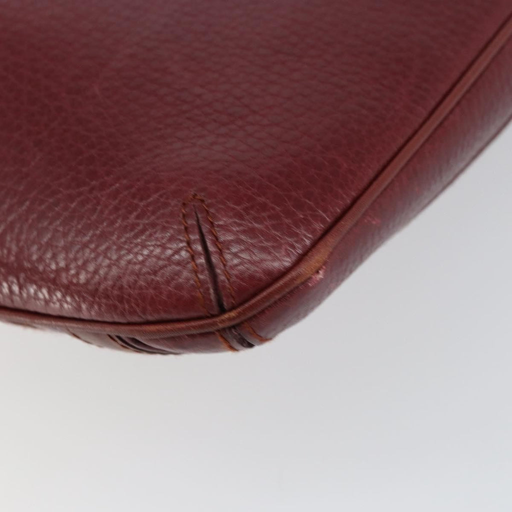 Cartier Must De Cartier Shoulder Bag Leather Burgundy Leather Shoulder Bag Bag (Pre-Owned)