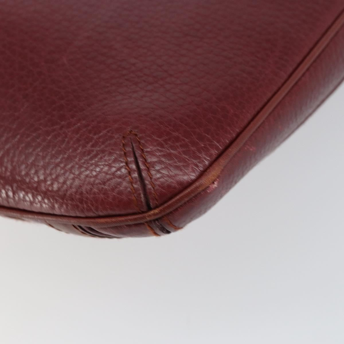 Cartier Must De Cartier Shoulder Bag Leather Burgundy Leather Shoulder Bag Bag (Pre-Owned)