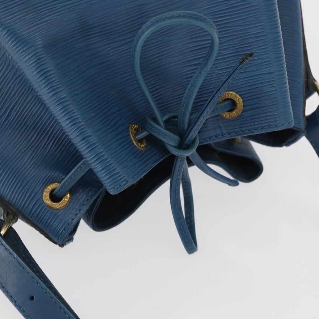 Louis Vuitton Petit Noe Nm Handbag Epi Leather Blue Leather Shoulder Bag Bag (Pre-Owned)