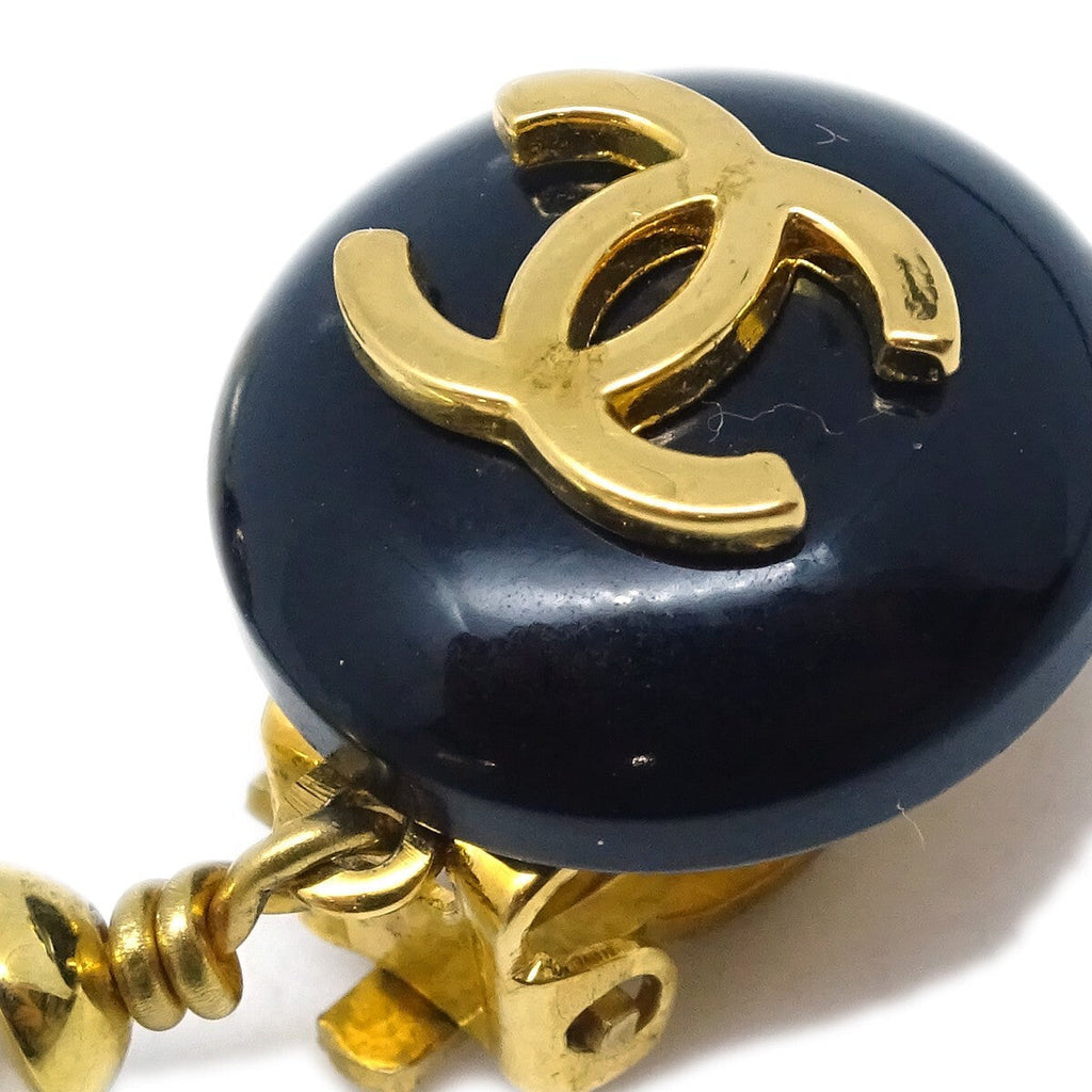 Chanel Cc Dangle Earrings Metal With Faux Pearl Gold Gold_Plated Earrings Jewelry (Pre-Owned)