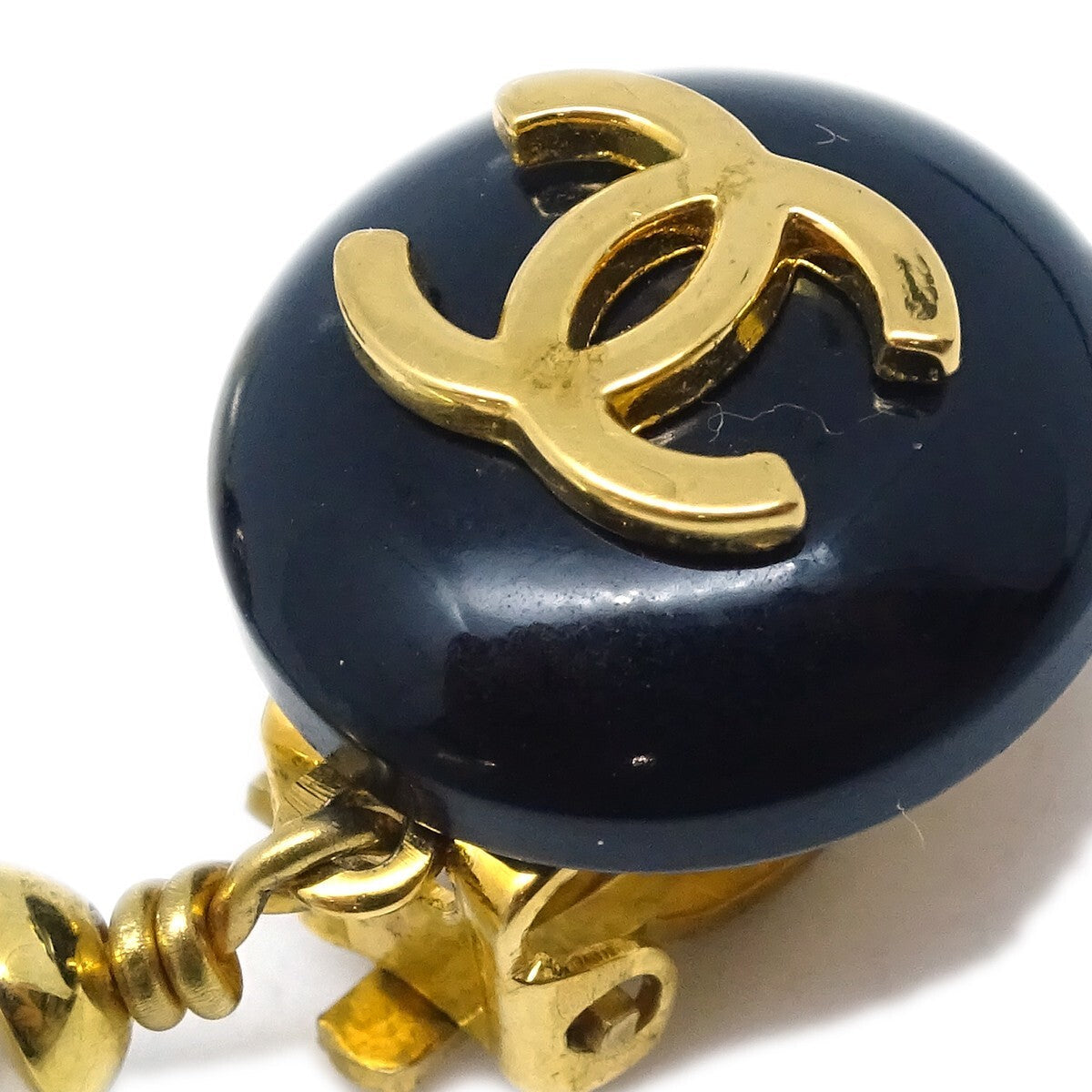 Chanel Cc Dangle Earrings Metal With Faux Pearl Gold Gold_Plated Earrings Jewelry (Pre-Owned)