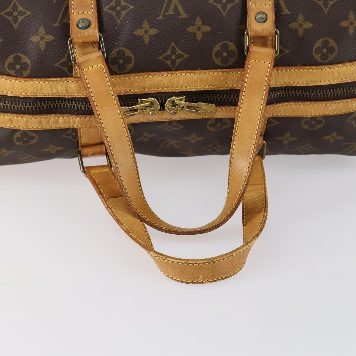 Louis Vuitton Sac Souple Handbag Monogram Canvas Brown Canvas Travel Bag Bag (Pre-Owned)