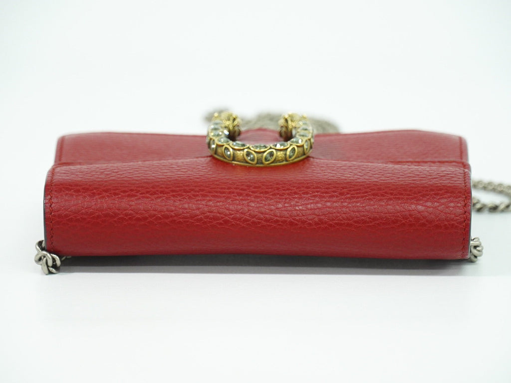 Gucci Dionysus Bag Leather Red Leather Crossbody Bag Bag (Pre-Owned)