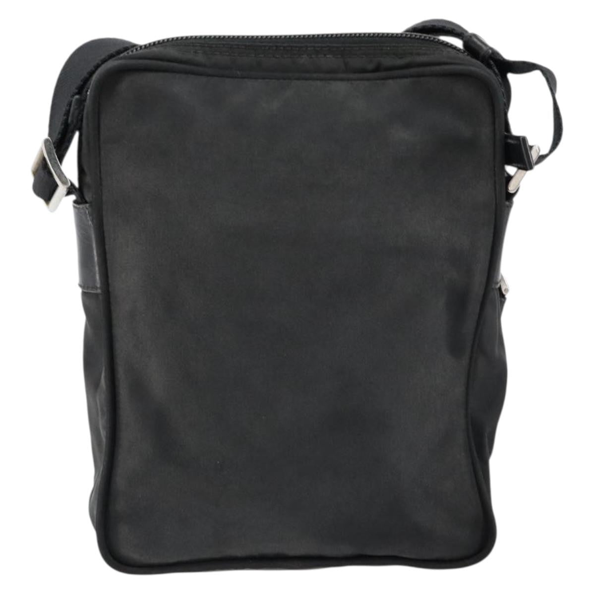 Prada Front Pocket Messenger Bag Tessuto Black Nylon Shoulder Bag Bag (Pre-Owned)
